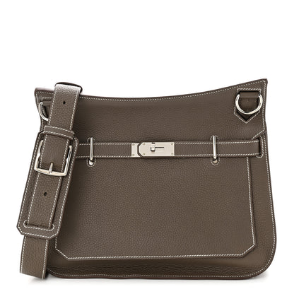 Hermes Taurillon Clemence Jypsiere 34 Etoupe 1 of 14