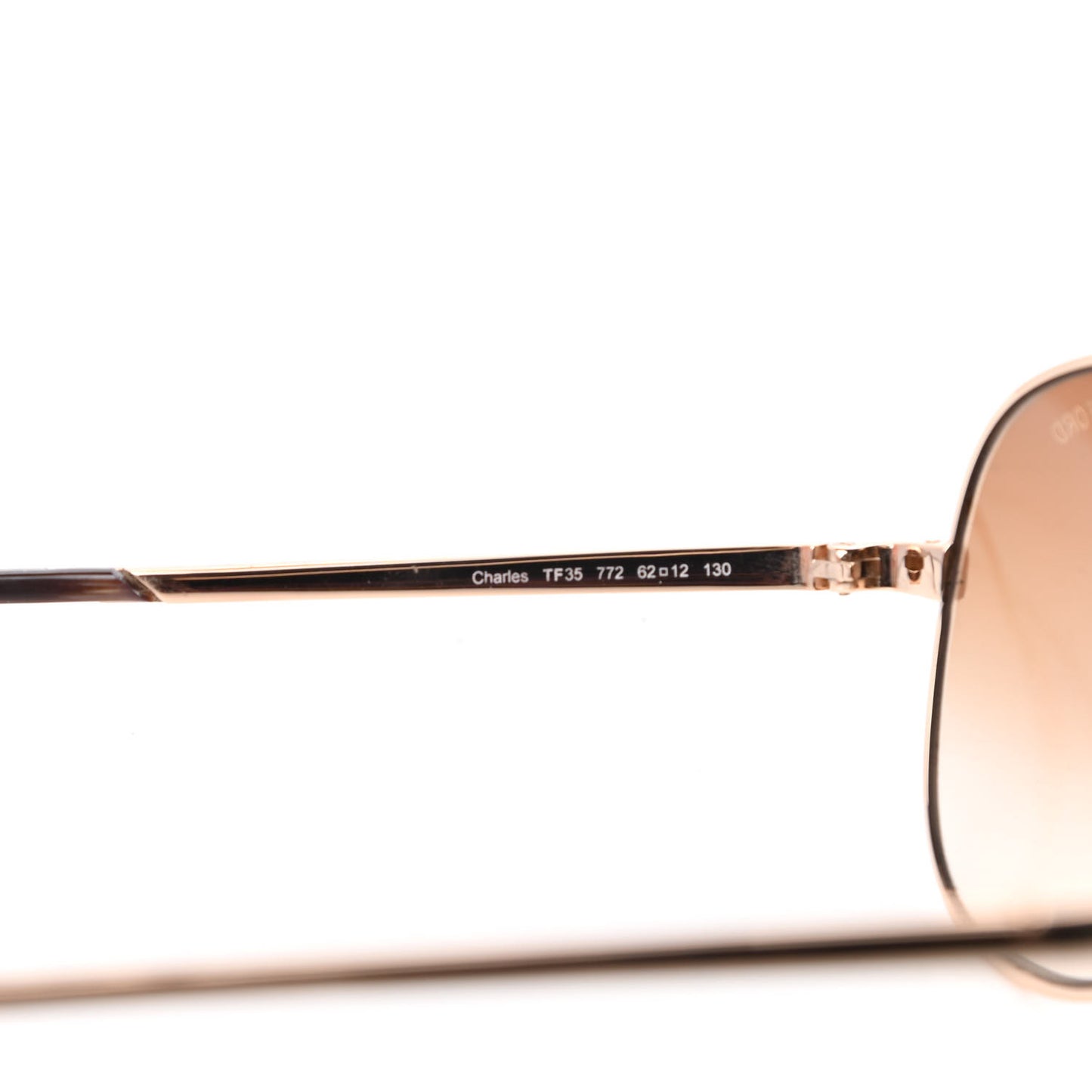 Metal Charles Aviator Sunglasses TF35 Gold