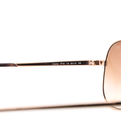 Tom Ford Metal Charles Aviator Sunglasses TF35 Gold 5 of 8