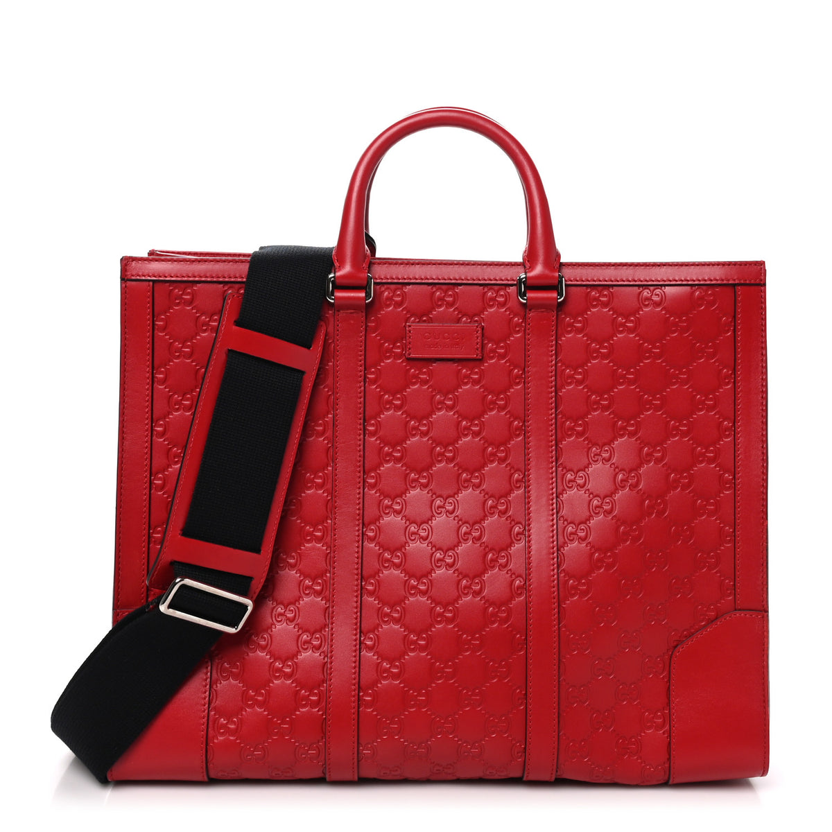 Gucci Guccissima Signature Briefcase  Red 1 of 11