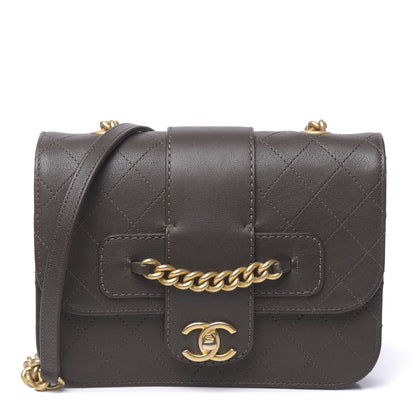 Chanel Sheepskin Stitched Chain Flap Bag Brown 1 of 11
