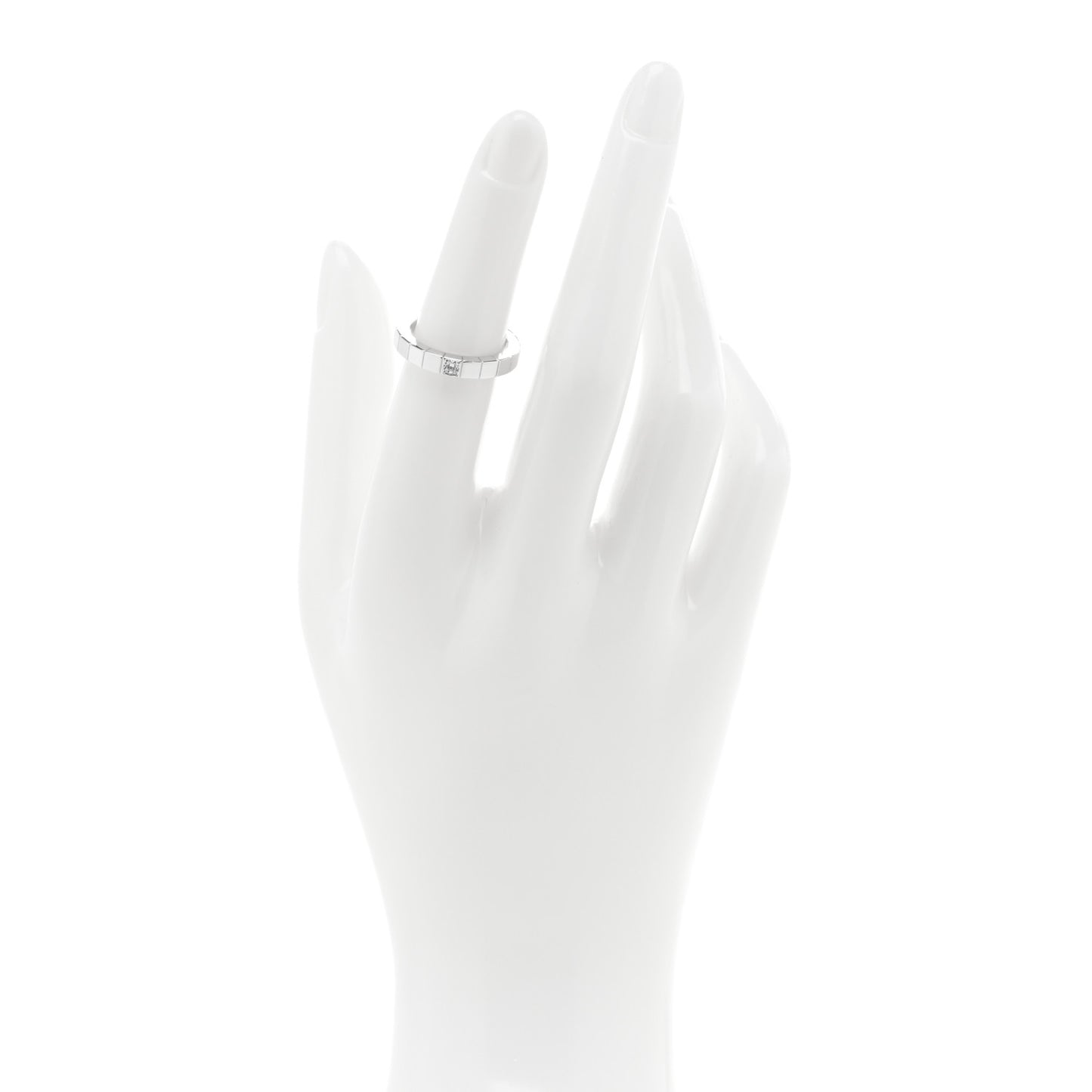 18K White Gold Diamond Lanieres Ring 49 4.75