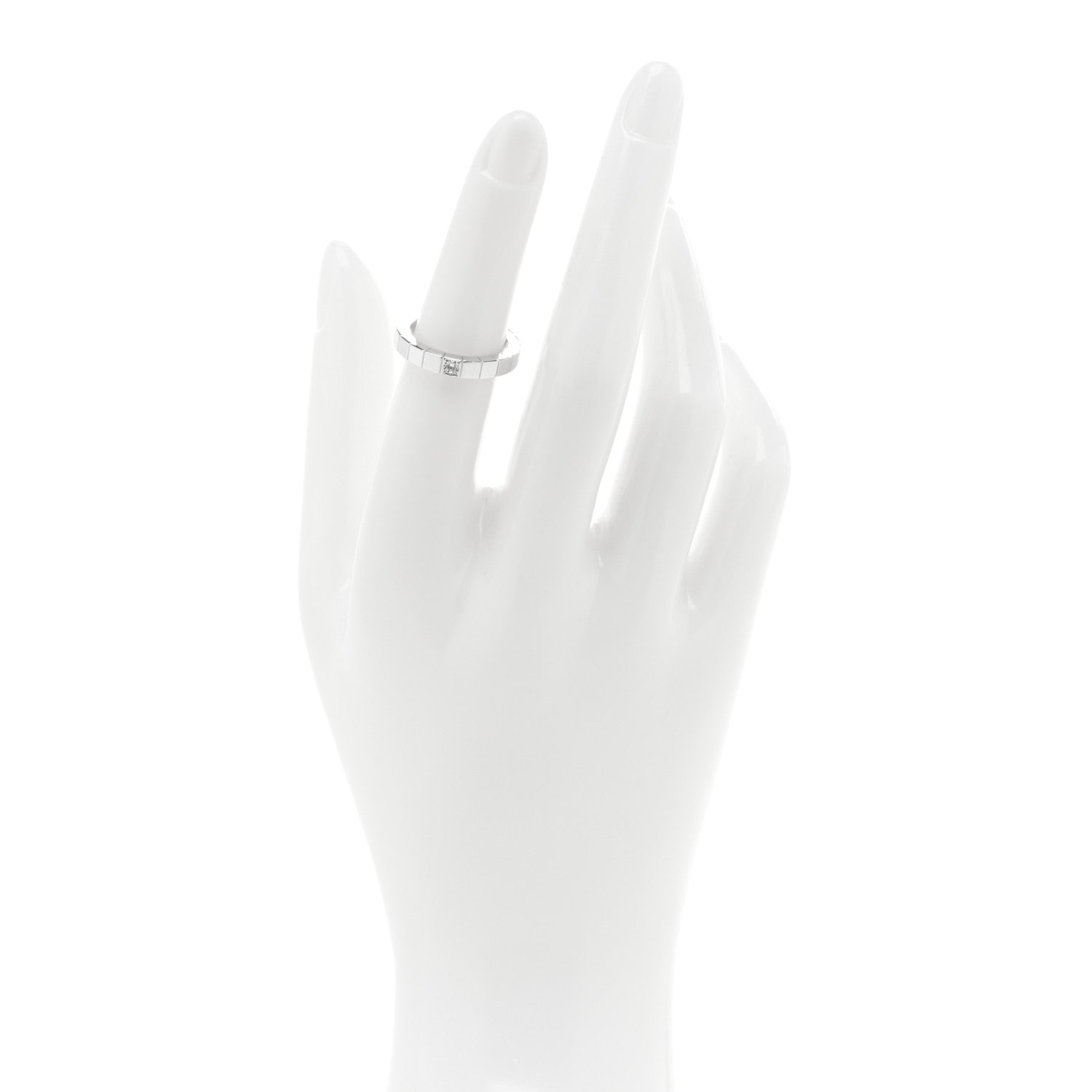 Cartier 18K White Gold Diamond Lanieres Ring 49 4.75 2 of 4