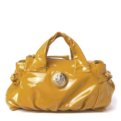 Gucci Patent Medium Hysteria Top Handle Bag Yellow 1 of 11