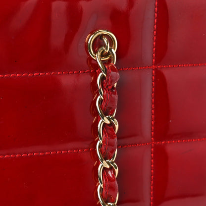 Chanel Patent Chocolate Bar CC Tote Red 11 of 17