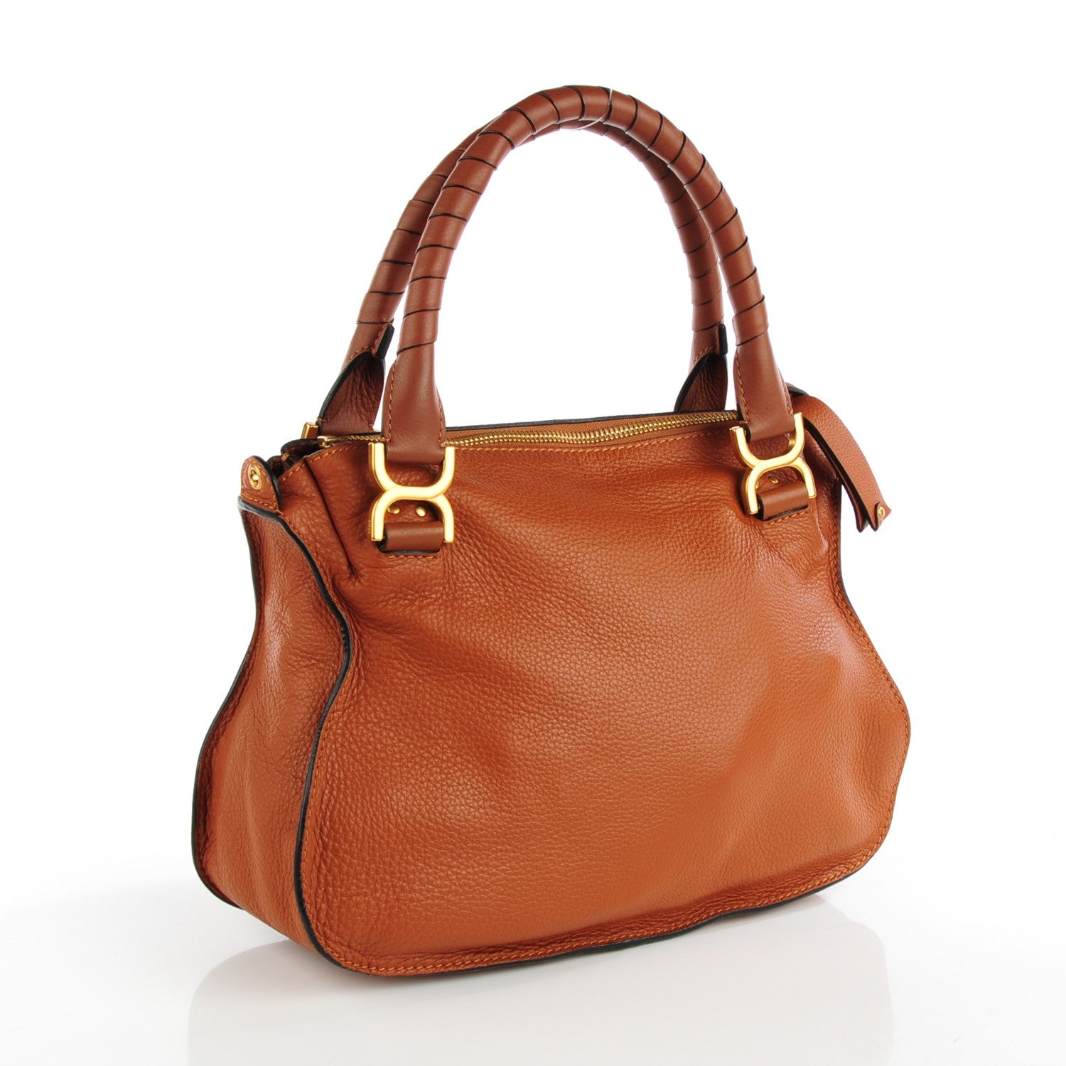 Chloe Calfskin Medium Marcie Satchel Tan 3 of 8