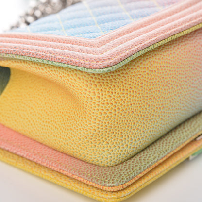 Chanel Caviar Quilted Small Cuba Rainbow Boy Flap Multicolor 10 of 11