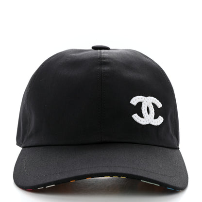 Chanel Cotton Sequin CC Cap Hat Black 3 of 10