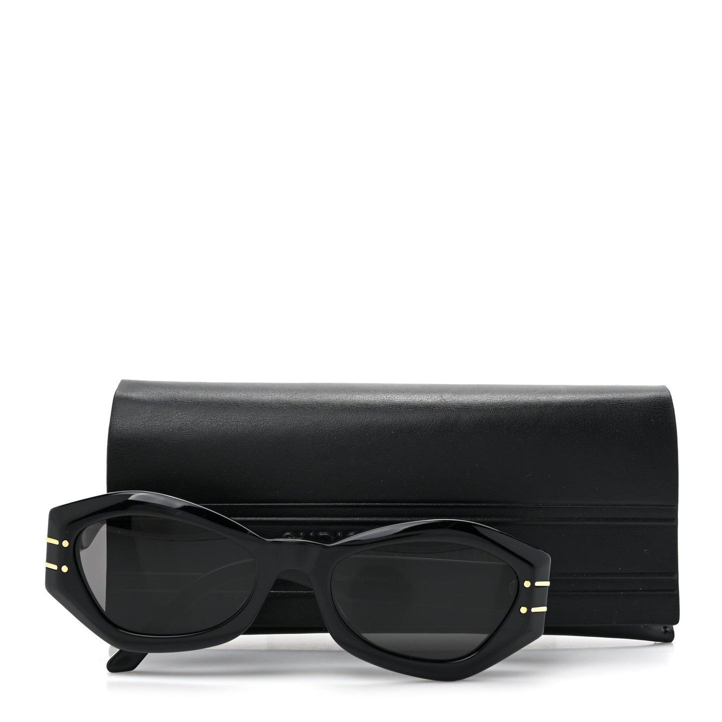 Acetate DiorSignature B1U Butterfly Sunglasses Black