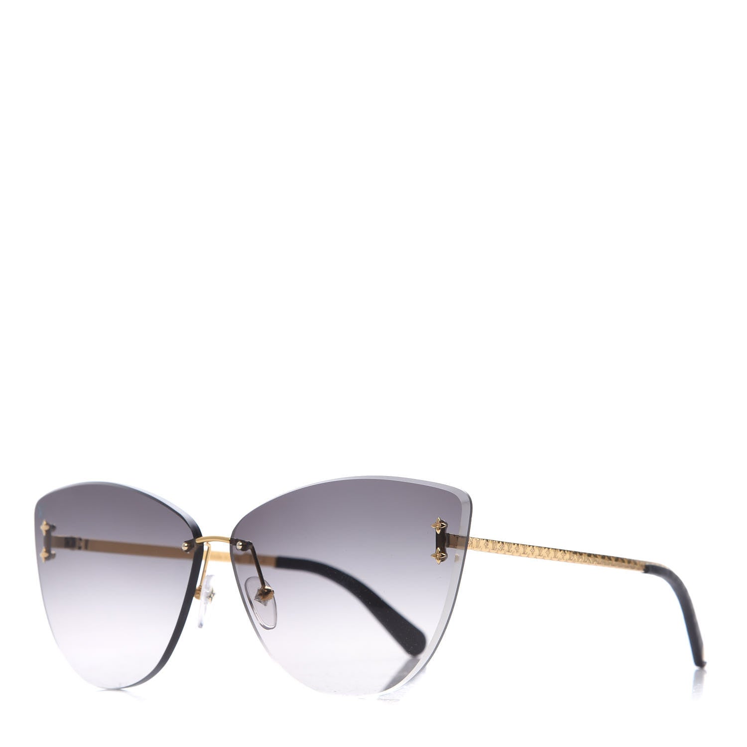 Louis Vuitton Les Parapluies De Cherbourg Sunglasses Z1394U Black Gold 1 of 8