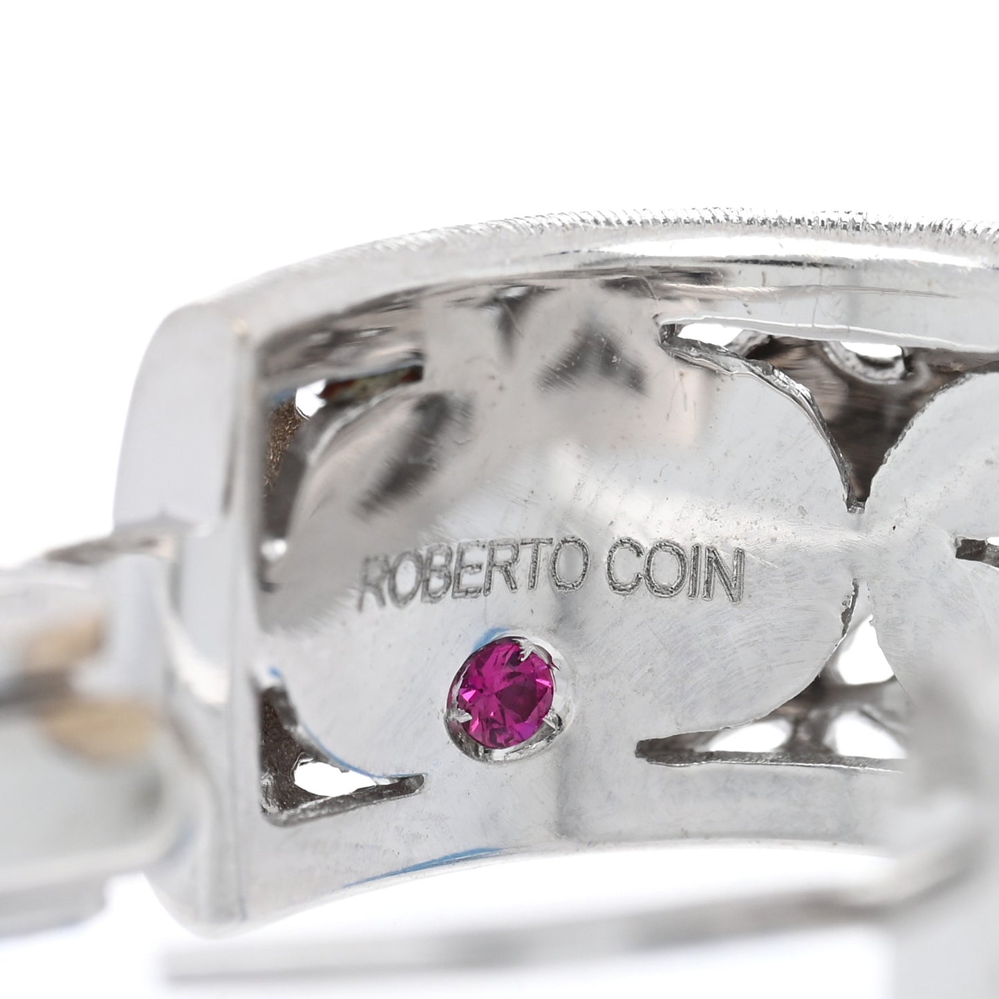 18K White Gold Diamond Granada Hoop Earrings