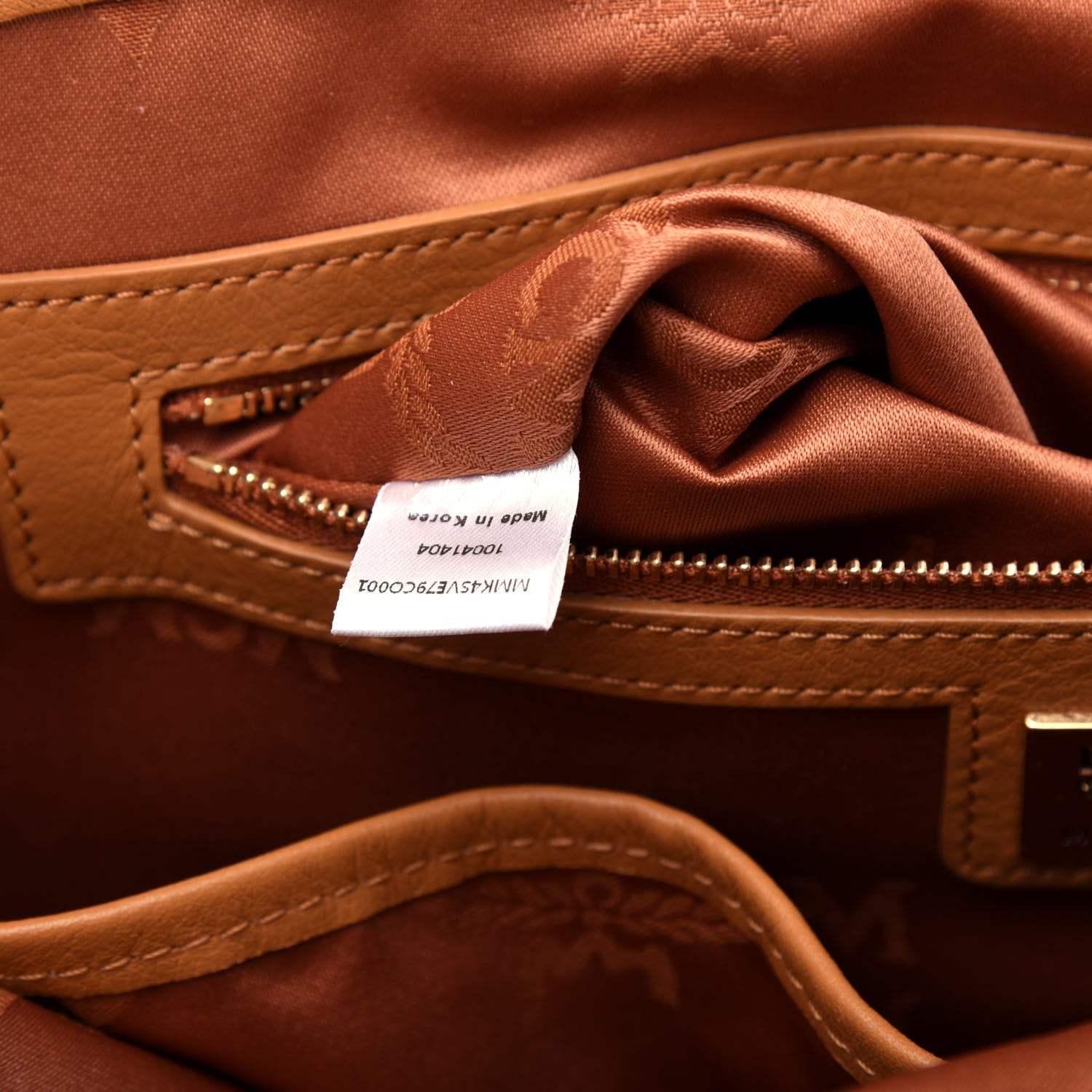 MCM Visetos Studded Medium Dual Stark Backpack Cognac 7 of 10