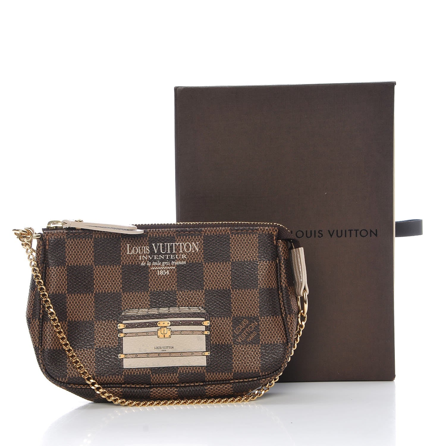 Louis Vuitton Damier Ebene Trunks and Locks Mini Pochette Accessories 8 of 8