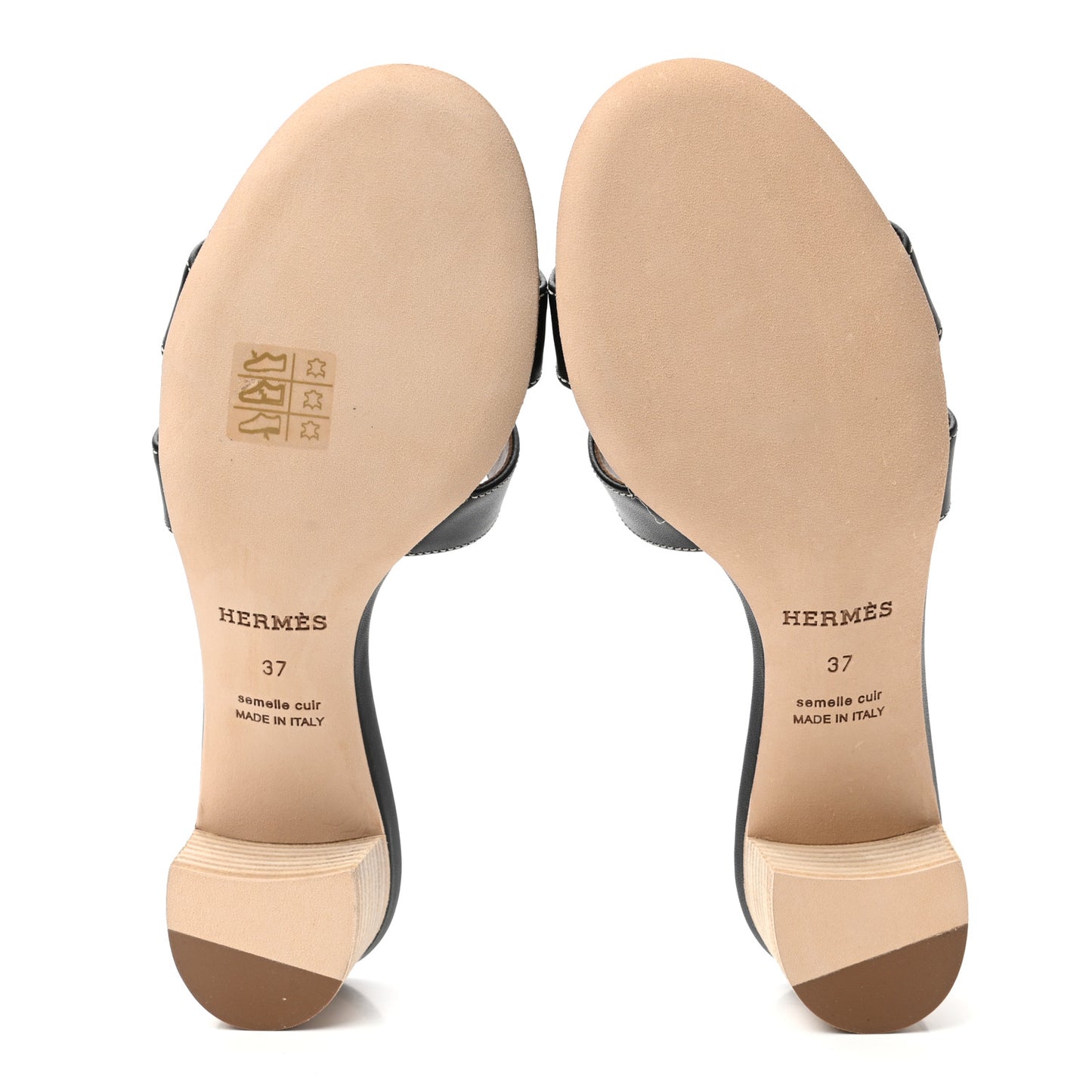 Calfskin Oasis Sandals 37 Black
