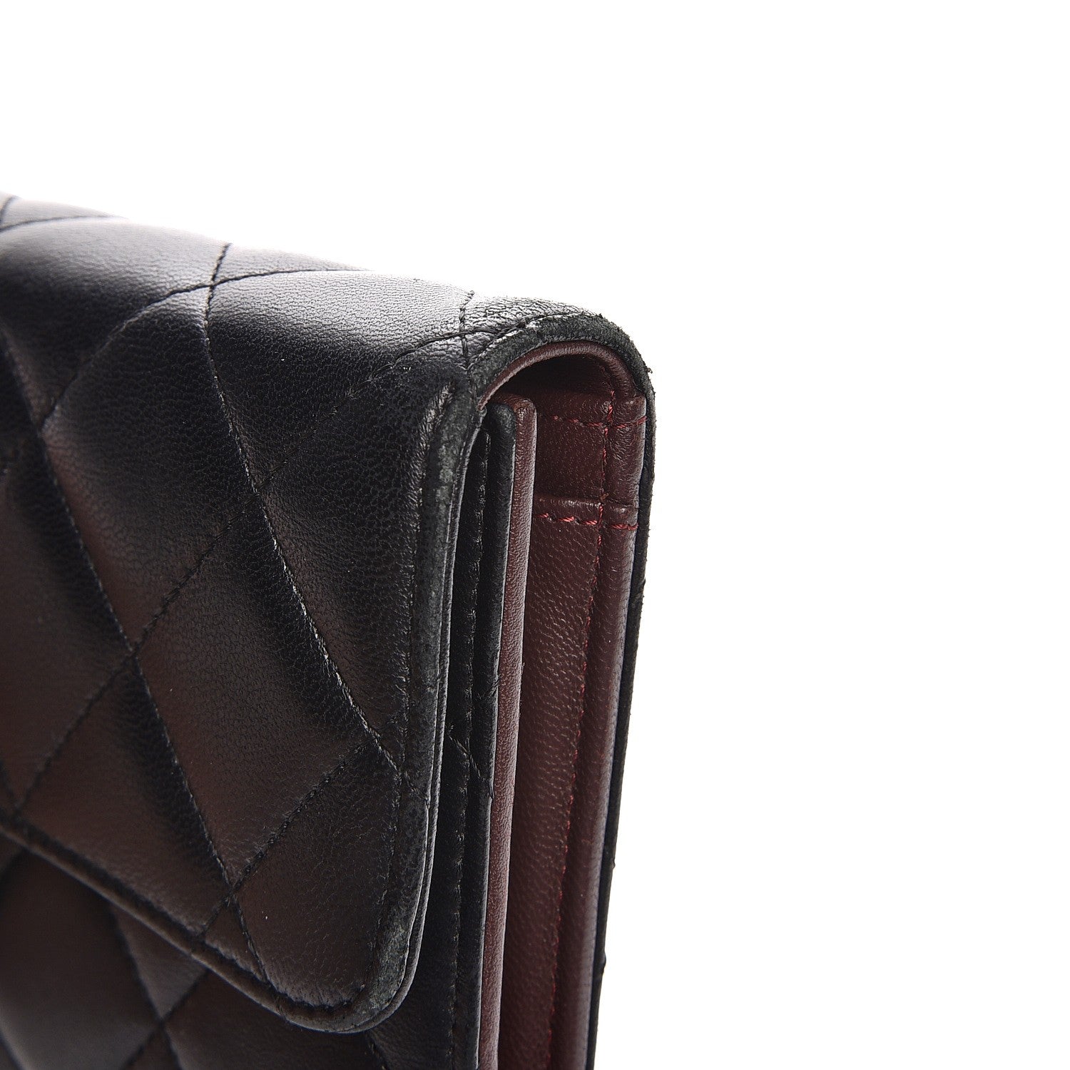 Chanel Lambskin Quilted Large Flap Wallet Black 9 of 10