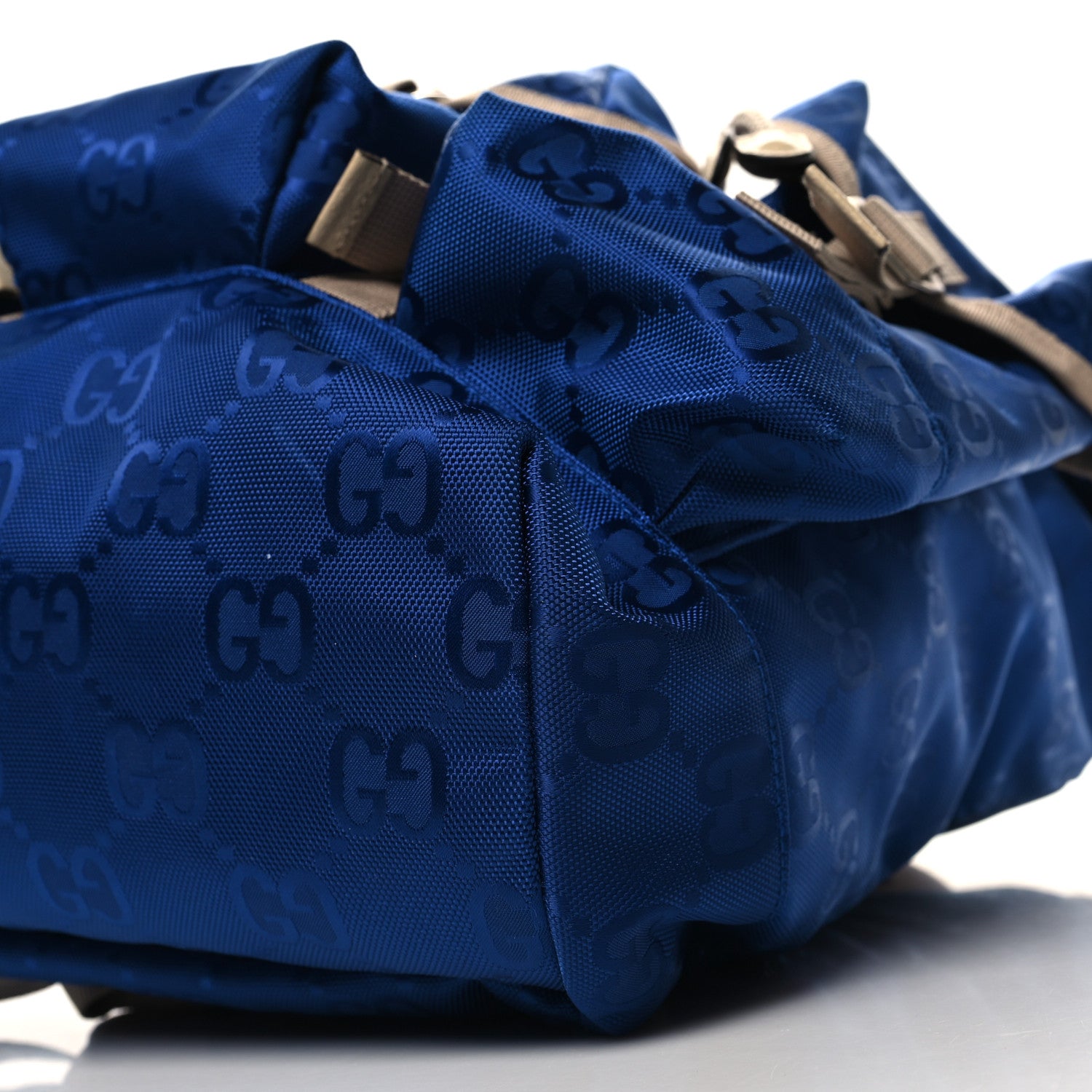 Gucci Econyl Nylon Monogram Off The Grid Utility Pocket Backpack Orient Blue New Plaster 10 of 12