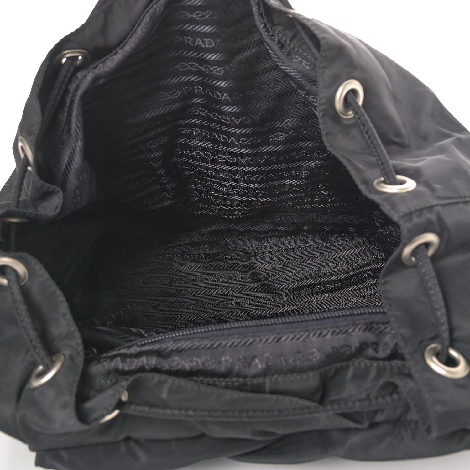 Prada Nylon Vela Medium Backpack Black 5 of 8