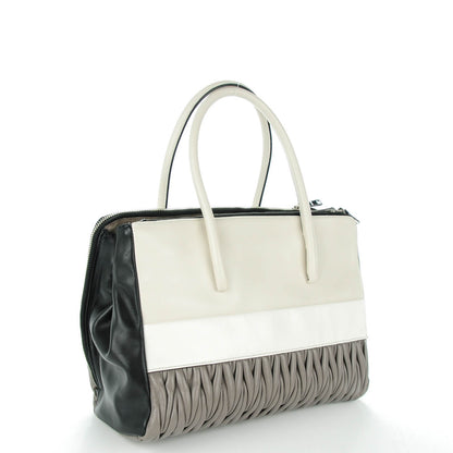 Miu Miu Nappa Matelasse Convertible Satchel Argilla Talco 3 of 7