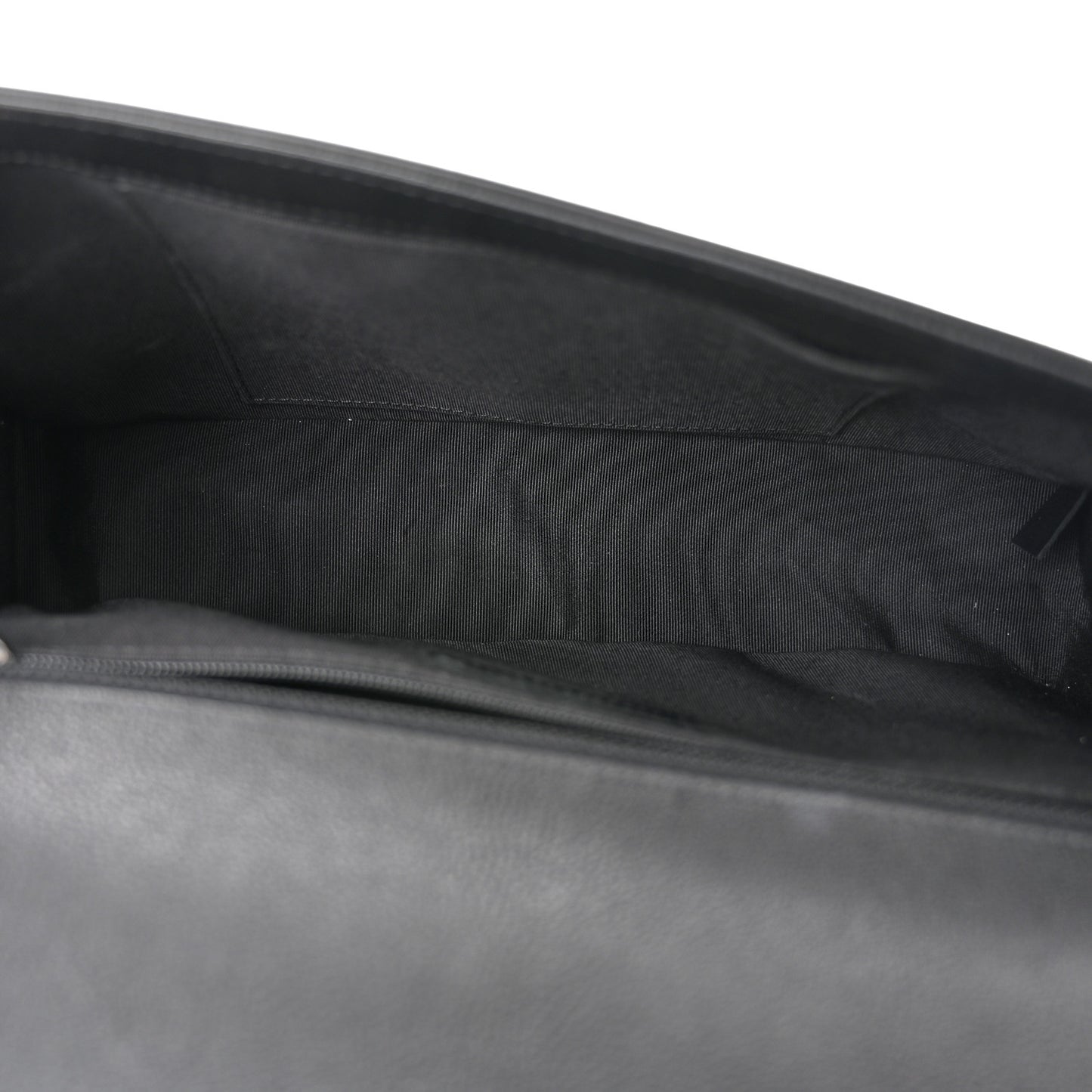 Grained Calfskin Quilted New Medium Boy Flap Black