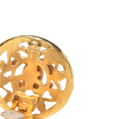 Chanel Round CC Clip On Earrings Gold 4 of 5