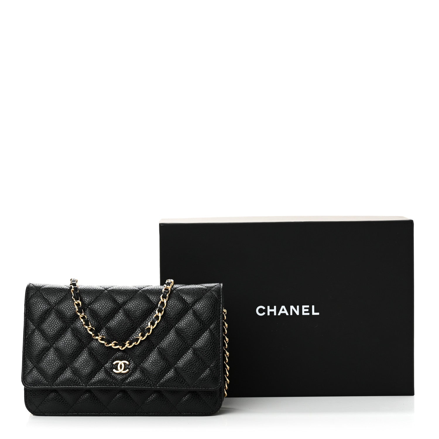 Chanel Caviar Quilted Wallet on Chain WOC Black 12 of 12