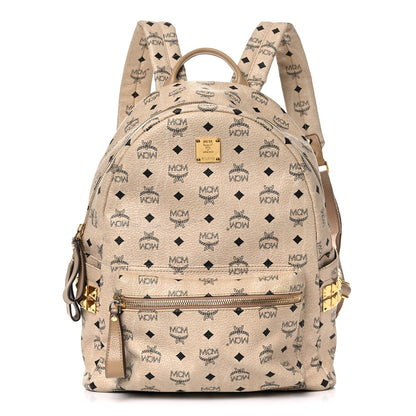 MCM Visetos Medium Side Studs Stark Backpack Beige 1 of 21