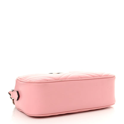 Gucci Calfskin Matelasse Small GG Marmont Chain Shoulder Bag Wild Rose 4 of 15
