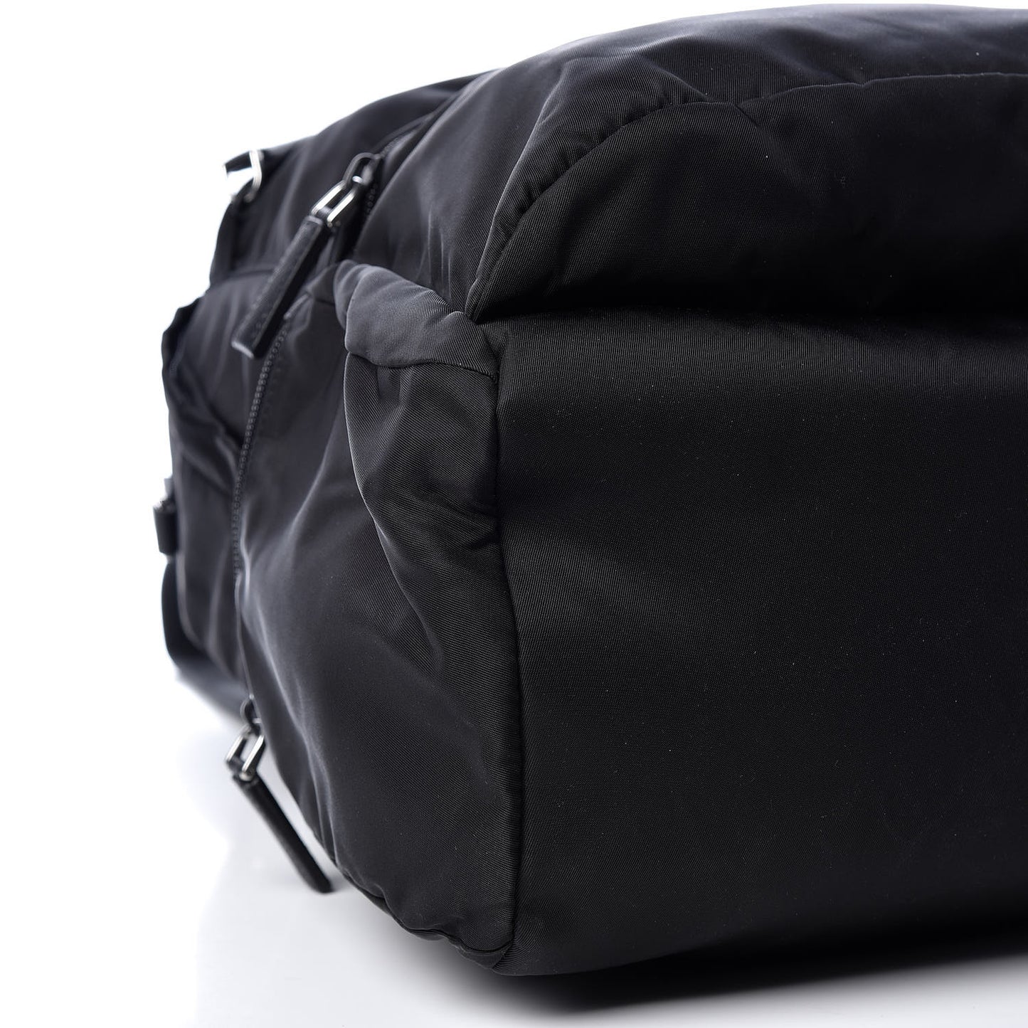Nylon Montagna Saffiano Day Backpack Black