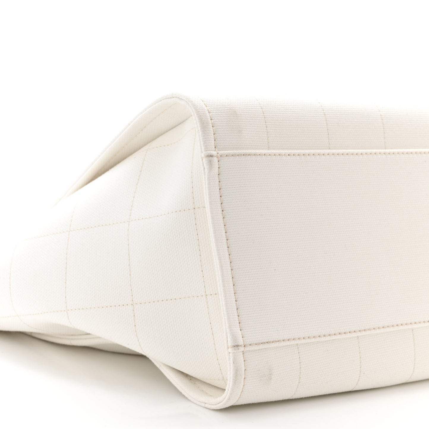 Cotton Medium Deauville Tote White