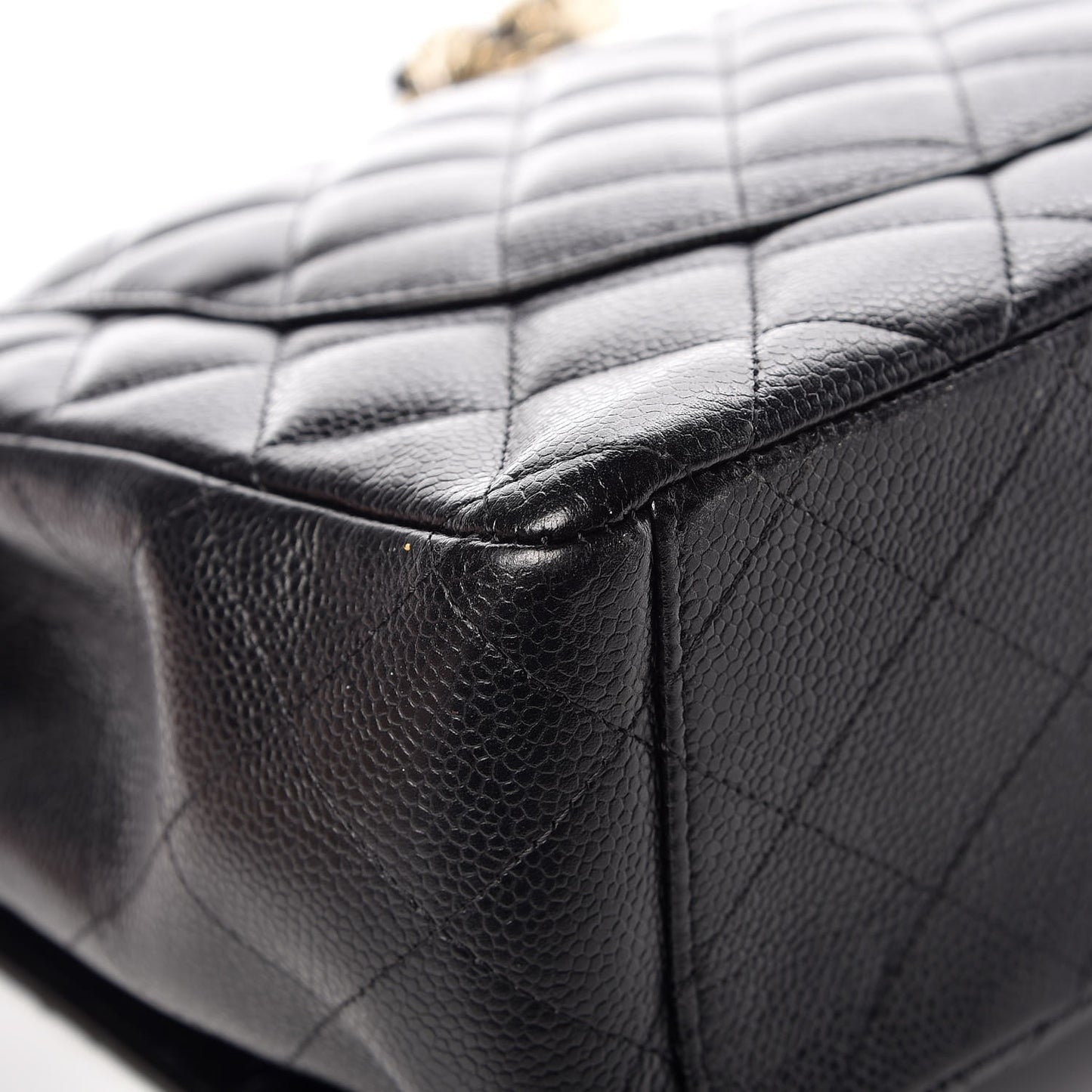 Caviar Quilted Maxi Double Flap Black