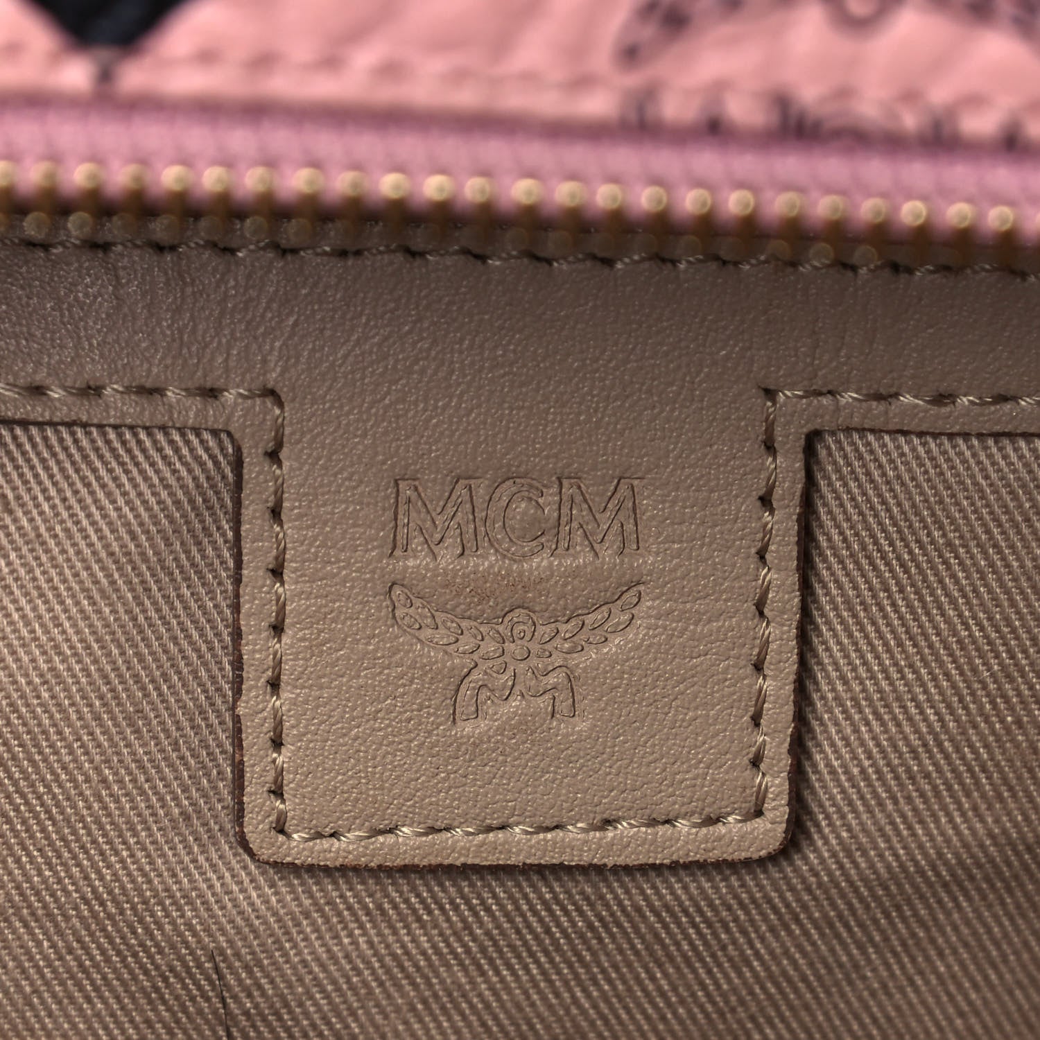 MCM Visetos Studded Retro Trilogie Stark Backpack Pink 5 of 14