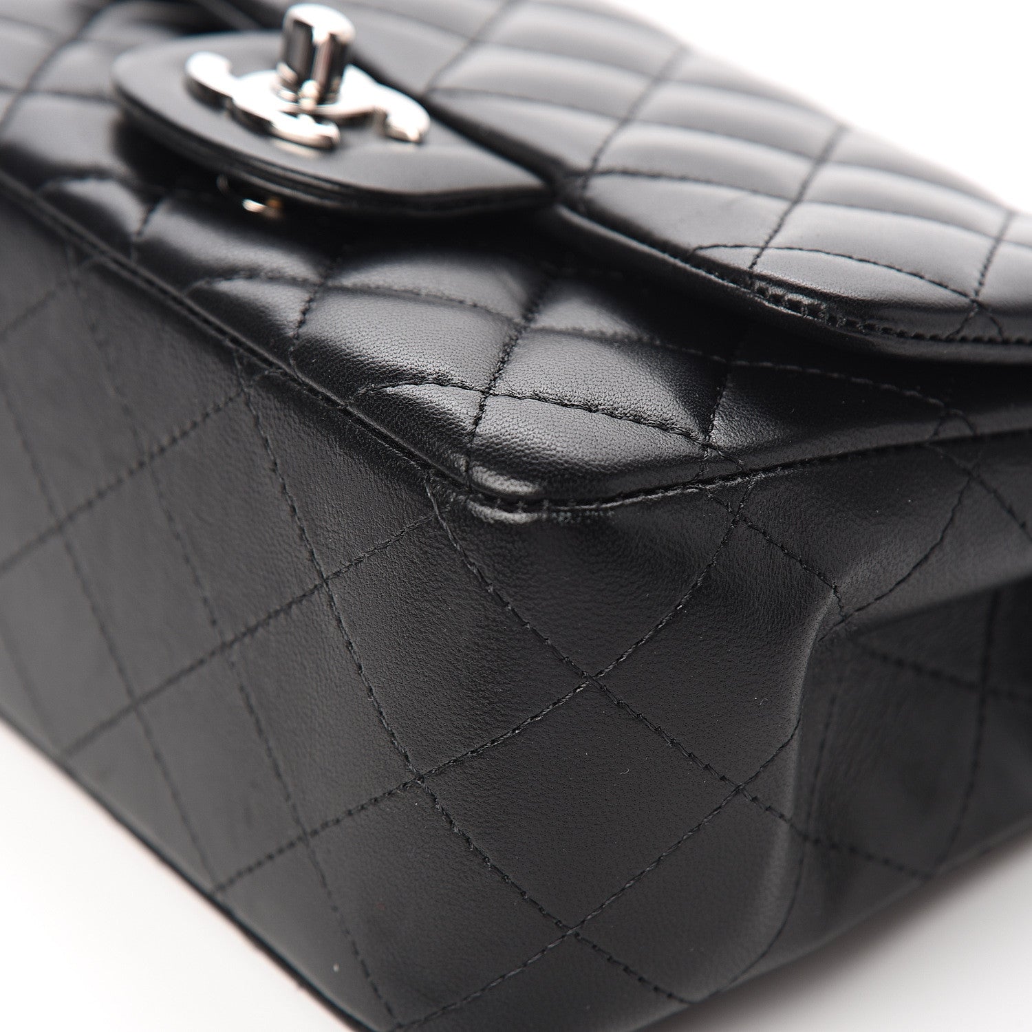 Chanel Lambskin Quilted Mini Square Flap Black 11 of 13