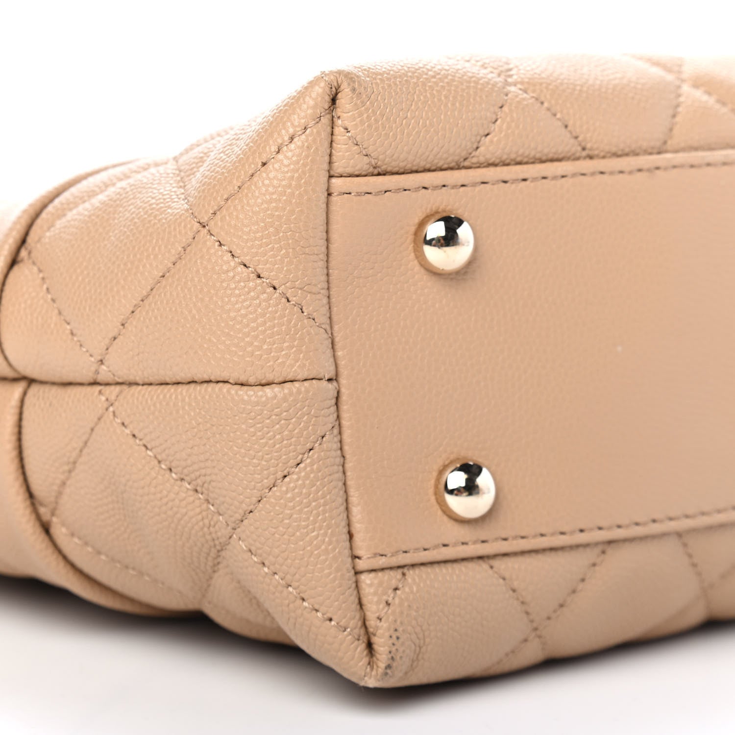 Chanel Caviar Quilted Rolled Up Tote Beige 7 of 13