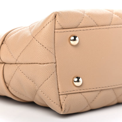 Chanel Caviar Quilted Rolled Up Tote Beige 7 of 13