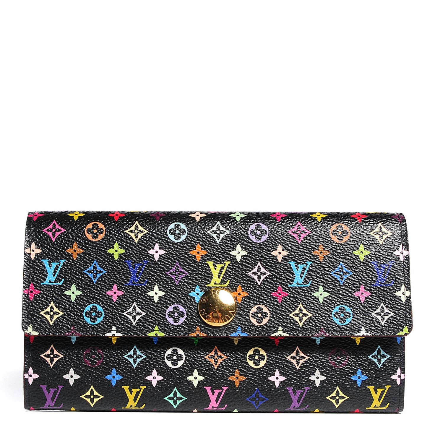 Monogram Multicolor Sarah Wallet Black Violet