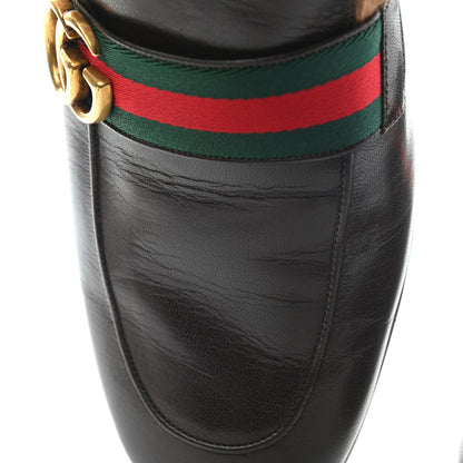 Gucci Goatskin Fur Web GG Mens Princetown Slippers 10 Cocoa 9 of 9