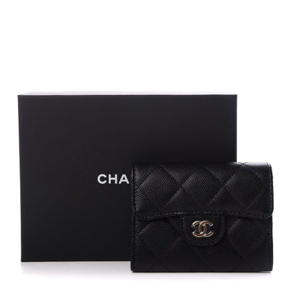 Chanel Caviar Quilted Flap Card Holder Wallet Black 9 of 9