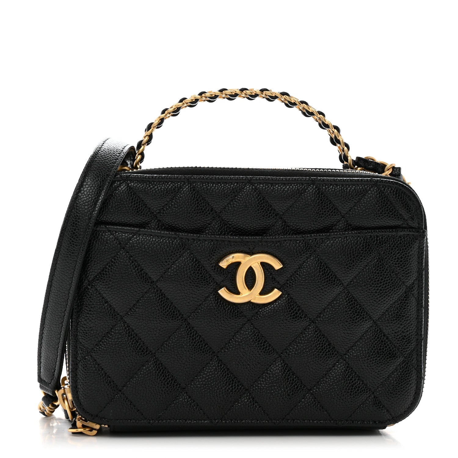 Chanel Caviar Quilted Small Pick Me Up Vanity Case Black 1 of 14