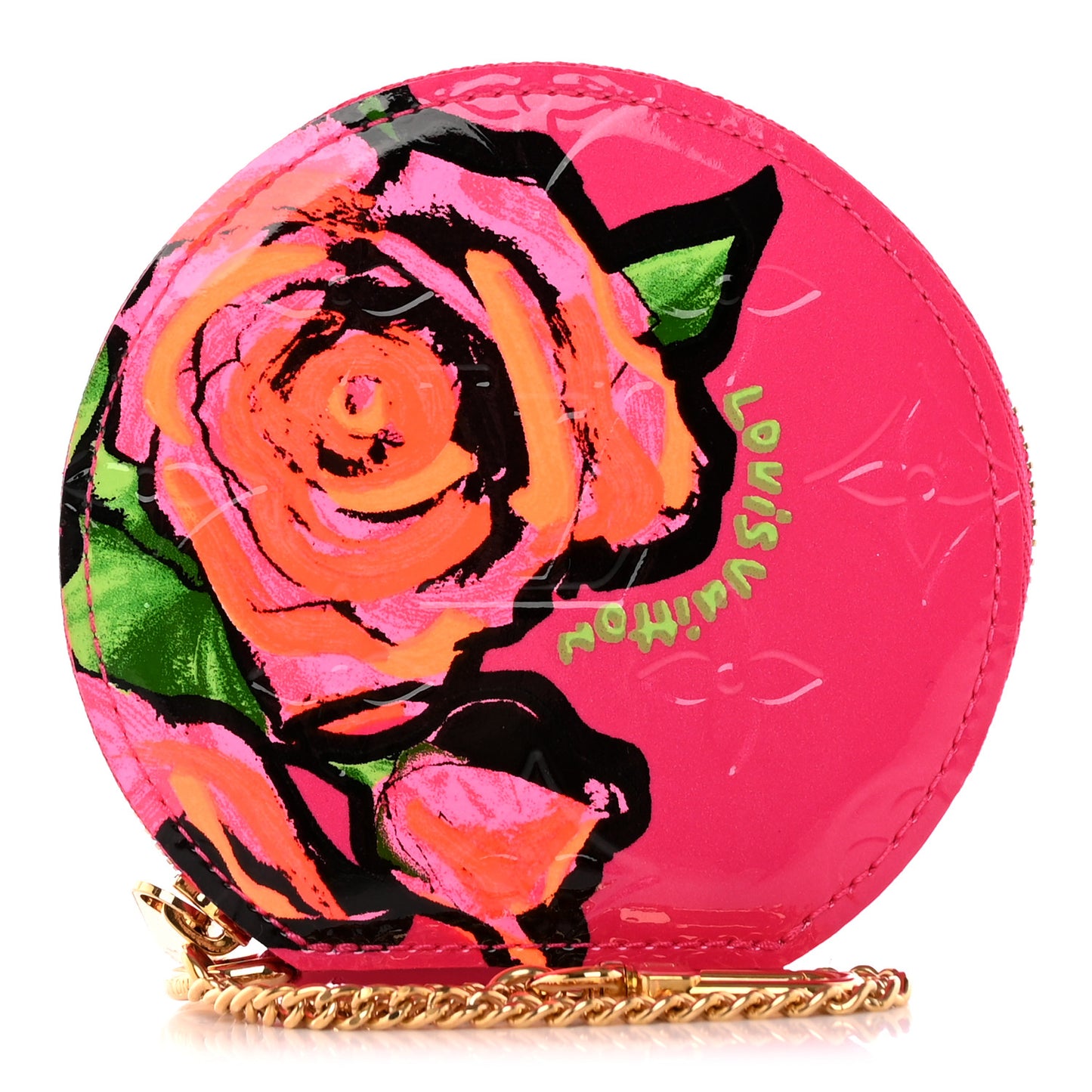 Vernis Roses Chapeau Coin Purse Rose Pop