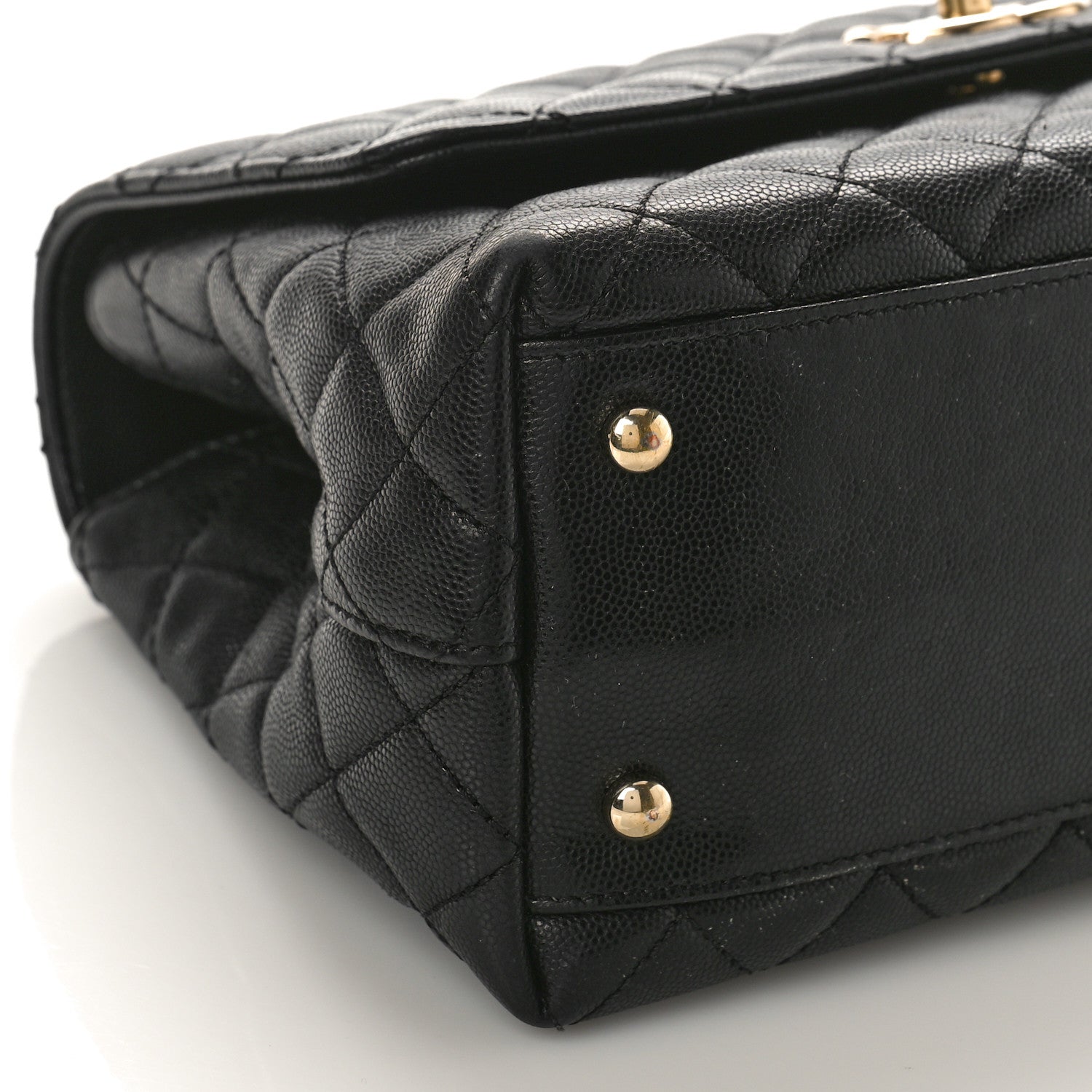 Chanel Caviar Quilted Small Coco Handle Flap Black 10 of 11