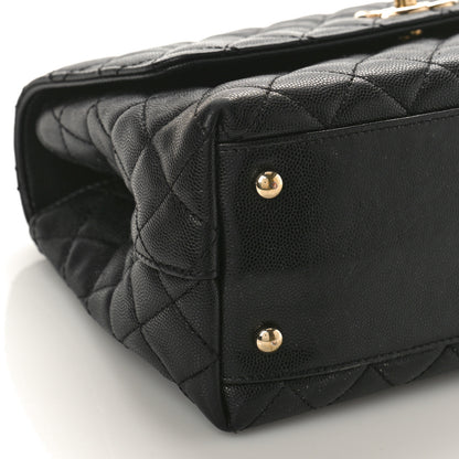 Chanel Caviar Quilted Small Coco Handle Flap Black 10 of 11