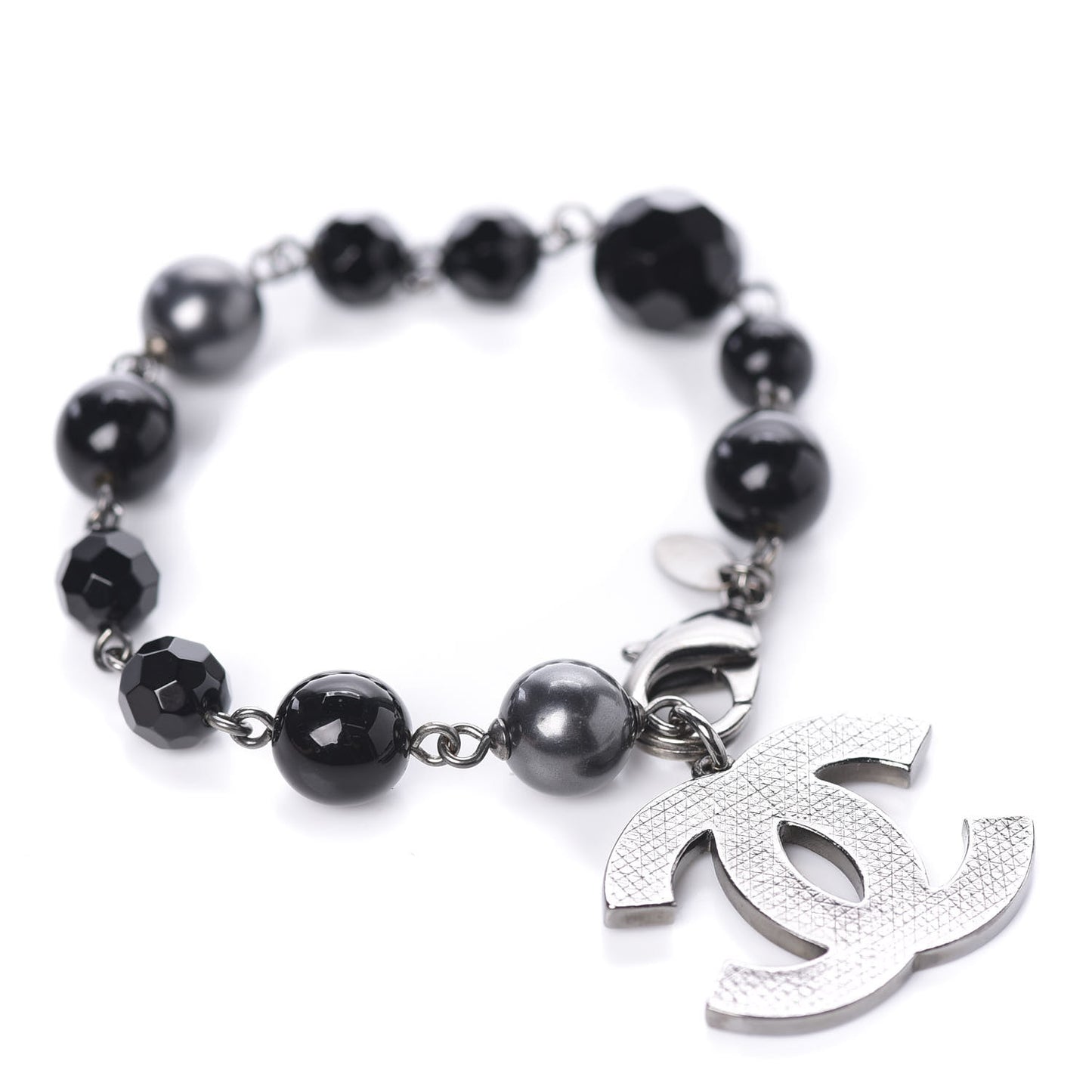 Beaded CC Bracelet Black