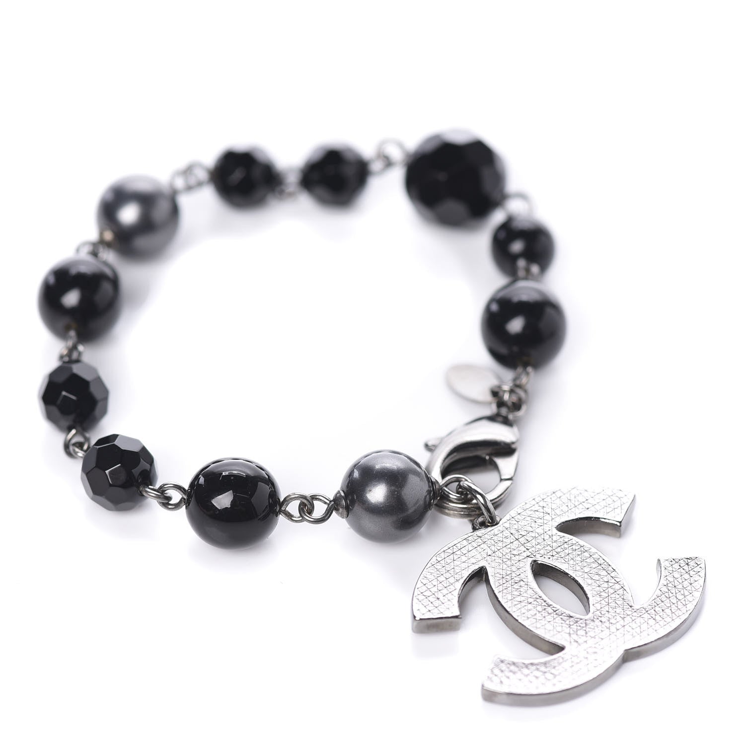 Chanel Beaded CC Bracelet Black 1 of 4