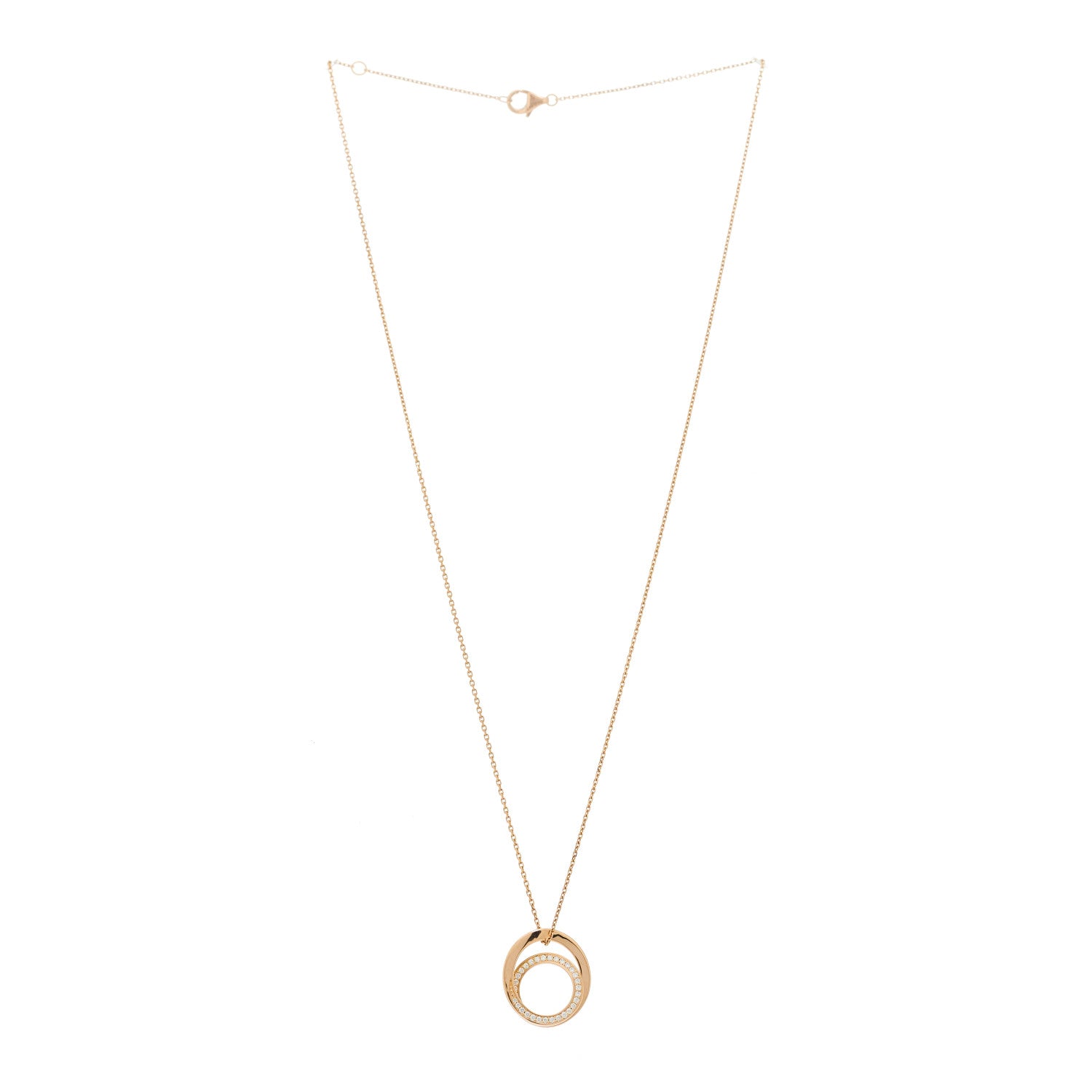 Cartier 18K Pink Gold Diamond Etincelle De Cartier Pendant Necklace 2 of 5