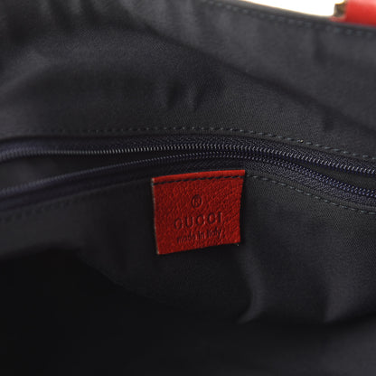 Gucci Monogram Abbey Small Tote Navy Red 6 of 11