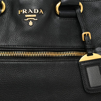 Prada Vitello Daino Shopping Satchel Black 7 of 18