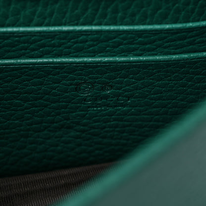 Gucci Dollar Calfskin Interlocking G Chain Wallet Emerald 5 of 9