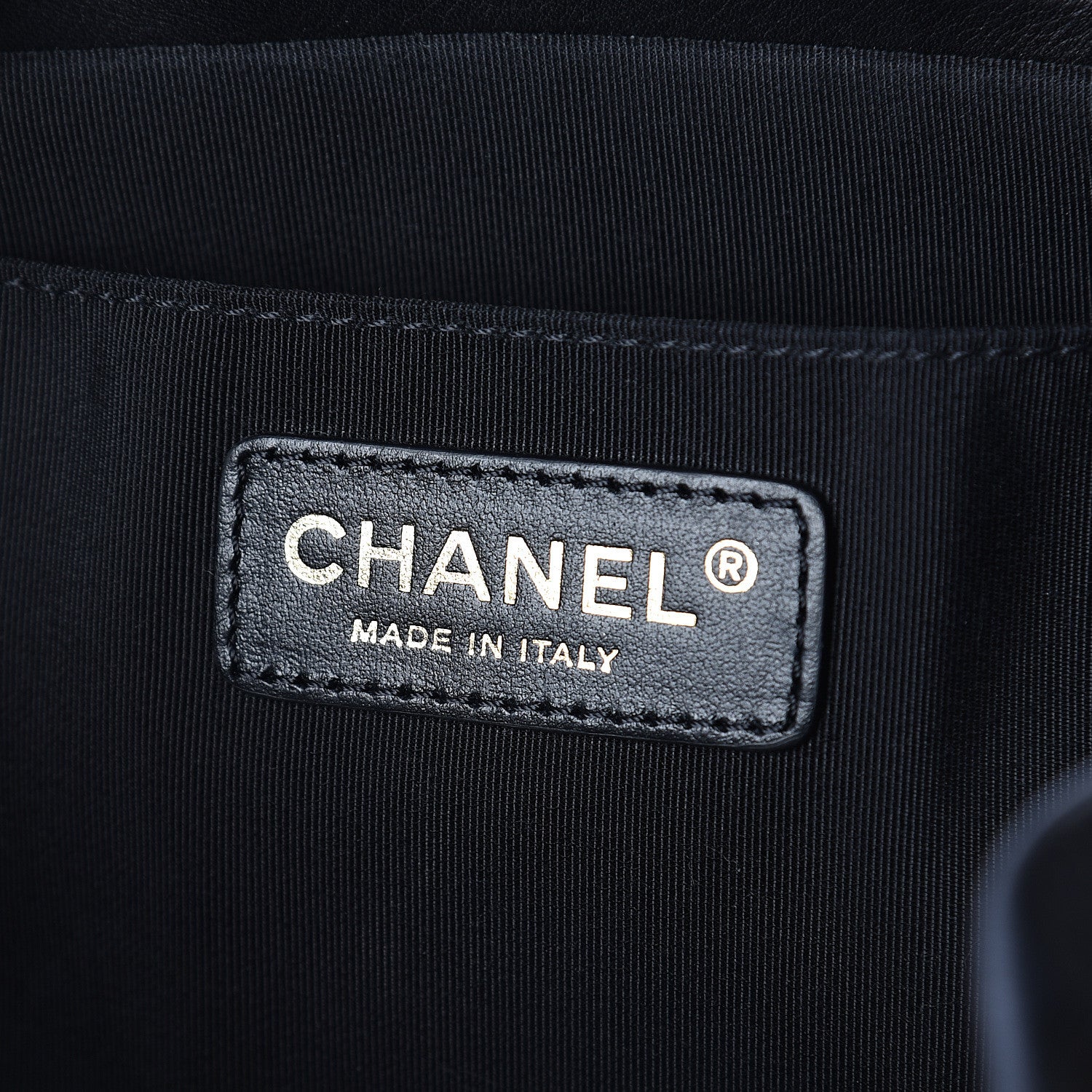Chanel Calfskin Stitched Drawstring Bag Black 5 of 8