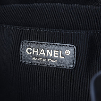 Chanel Calfskin Stitched Drawstring Bag Black 5 of 8