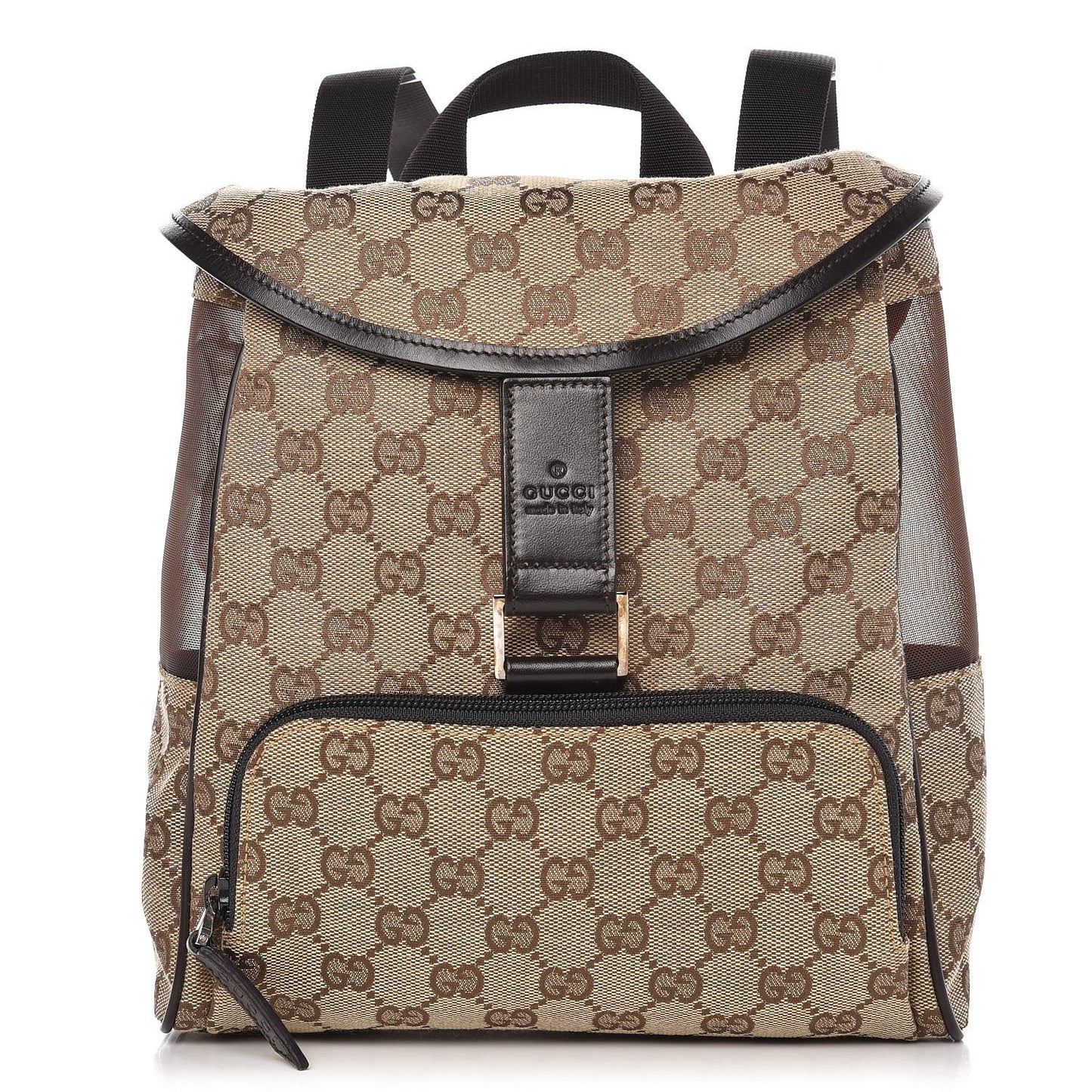 Monogram Flap Backpack Dark Brown